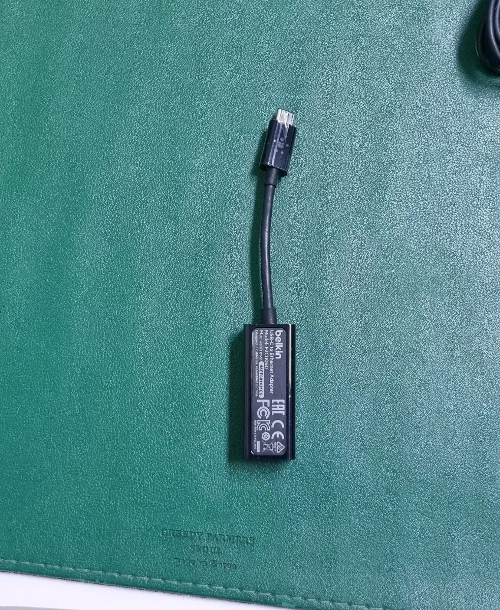 Belkin USBIF USB 타입 C 이더넷 어댑터 팝니다